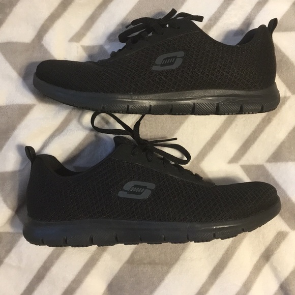 cute black slip resistant shoes